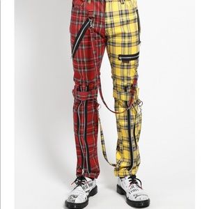 TRIPP NYC Red & Yellow Slim Straight Pants